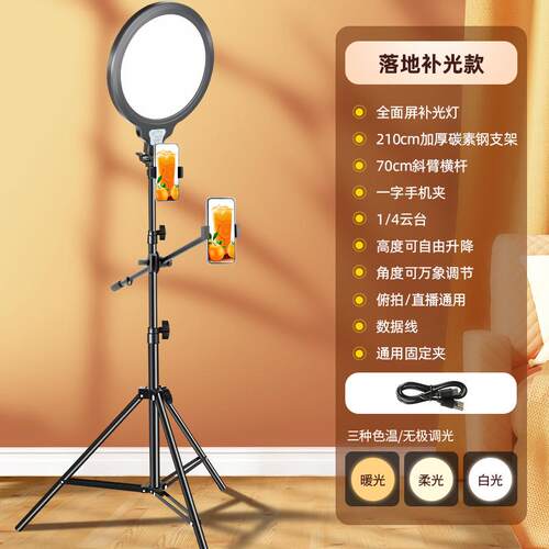 补光灯面部直播灯光专业直播间专用柔光灯主播手机桌面颜灯室内打