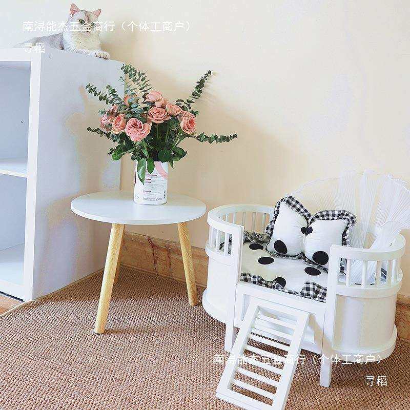 猫咪公主床可拆洗四季木质猫窝狗窝仙气摆拍大号猫床
