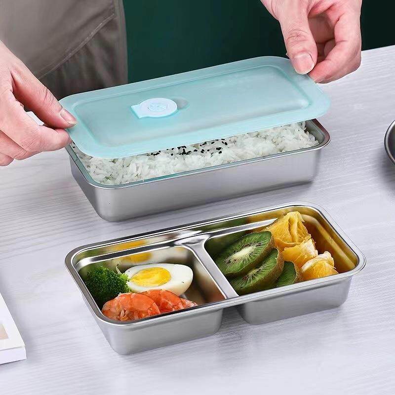 电热饭盒304不锈钢方形圆形饭格菜格新款长效密封格加厚便携野餐