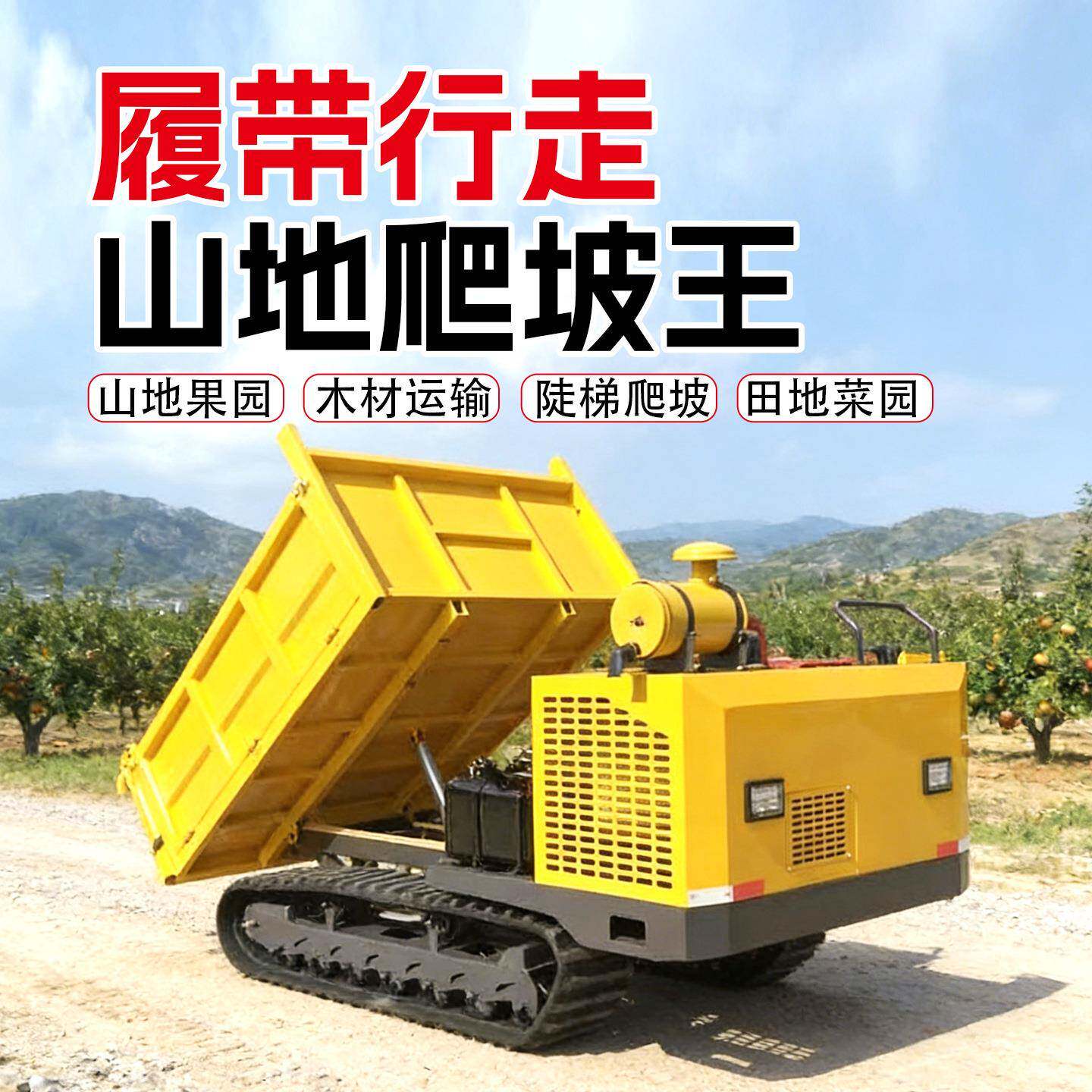 厂家供应履带式液压自卸车重载强全地形爬山虎履带运输翻斗车