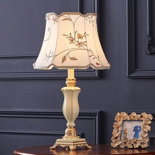 正品台灯卧古室美式床漫头灯乡村覆欧式园温馨创意浪古田典书房客