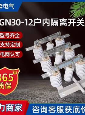 GN30-12/630户内隔离开关旋转式环网柜内刀投10KV带接地面板1250A