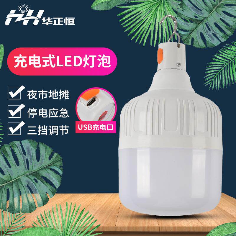 供应户外露营灯野营灯营地照明灯强光LED摆摊烧烤照明灯含充电线
