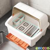 沥水碗盘架碗筷餐具收纳盒沥水架装 碗筷收纳箱家用碗架厨房置物架