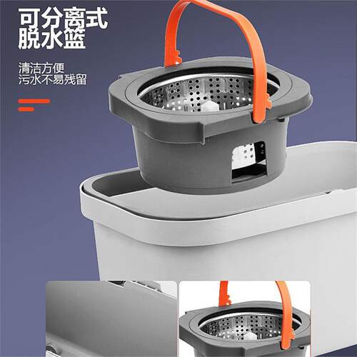 旋转式拖把免手洗家用一拖净墩布桶2024新款甩干拖地神器自动拖布