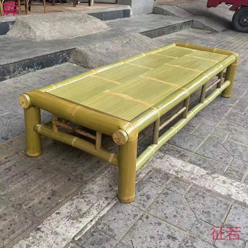 竹床全竹纯手工楠竹制作两用简易一体单人家用双人午休传统竹凉床