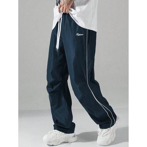 Men's sports jogging pants, side striped decorative pants