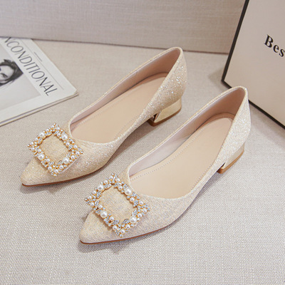 跟鞋软皮职业跟单肥大浅口单鞋