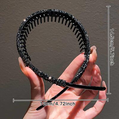 1/4 Girls Hair Accessories Black Toothed Hair Clips for Brok
