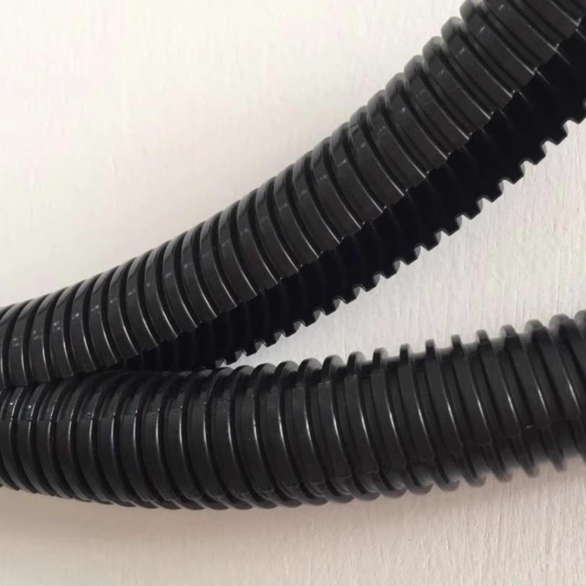 双拼塑料波纹软管PA双开口尼龙波纹管 阻燃双壁穿线管双层护套管