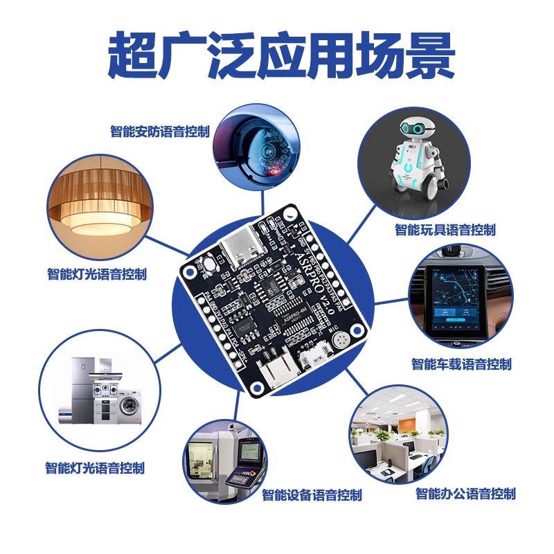 ASR-PRO语音智能语音识别控制模块 自定义词条 AI离线识别开发板