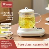 小型办公室养生壶一人炖煮一体纯玻璃烧水花茶迷你煮茶壶2025新款