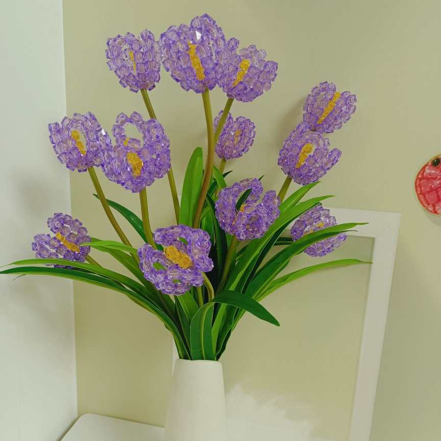 阿梅手工，水晶郁金香材料包，假花永生花手工花DIY材料包