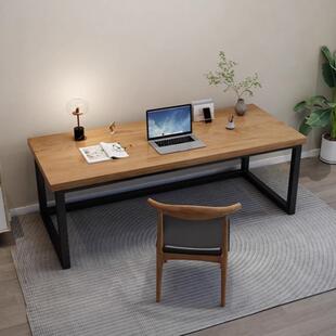 北欧学习写字台工作办公长条桌子实木电脑桌台式 家用卧室书桌简约