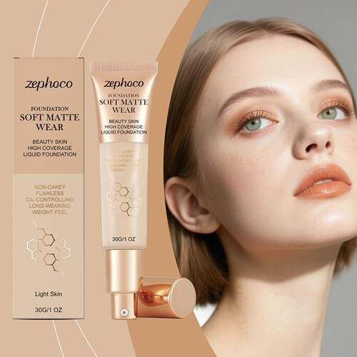 Zephoco Light Skin Smooth Concealing Foundation Lotion - Nat