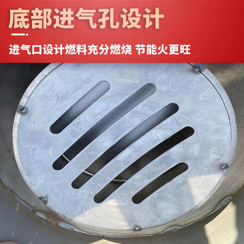 户外柴火炉灶新款柴火炉农村柴火灶家用烧柴移动炉子大铁锅地锅鸡