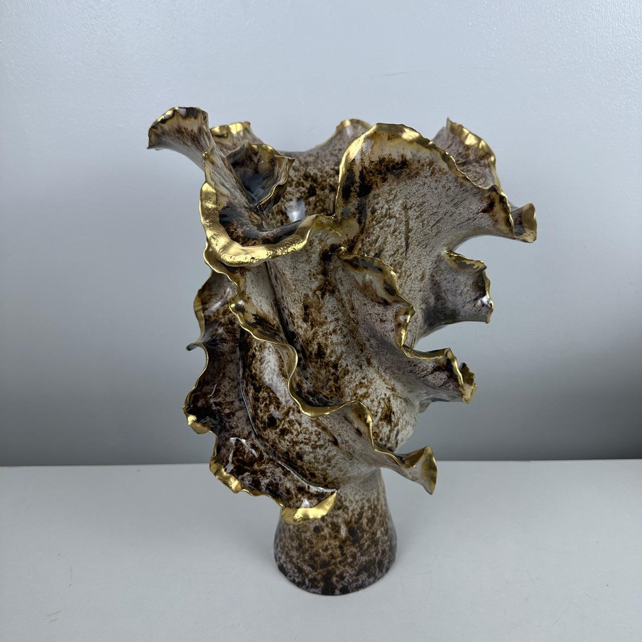 中古美式新中艺术手工陶瓷花瓶摆件样板间售楼酒店别墅玄关插花器