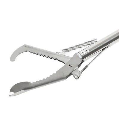 1Pcs Stainless Steel Snake Tongs Folding Long Handle