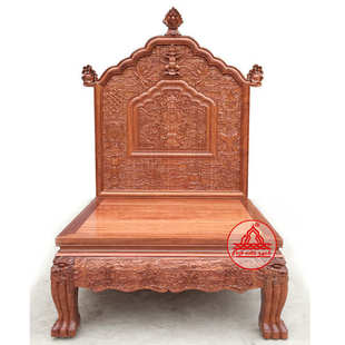 恒河椅坐禅宝座实木艺桌经上供应法师红木宝法座讲经藏式台师打椅