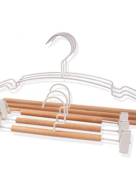 高档铁艺实木衣架简易木北风白色榉衣痕挂架家欧用无衣架服装店专