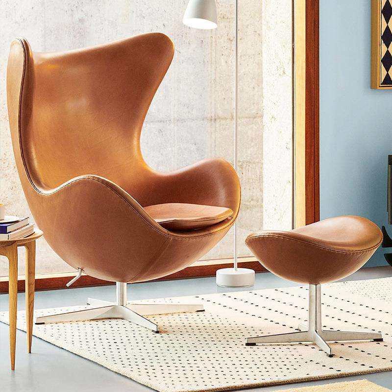 沙发椅酒店会客商务椅单人沙发椅休闲椅鸡蛋椅可旋转单椅