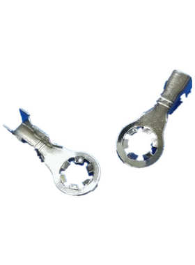 DJ4305-4A ∮4.2梅花接线片宽边本色 5.2太阳接地片3.2地环接线扣