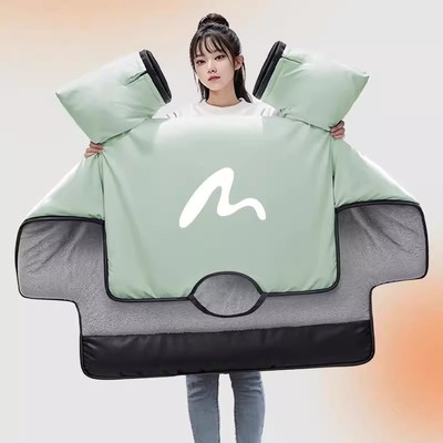 挡风披风冬天电动车小电驴挡风被装备厚大号两轮骑车防水布通用