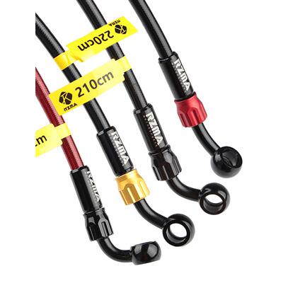 RZMA刹车油管电动车摩托车铁氟龙铝合金鱼眼碟刹液压软管制动钢喉