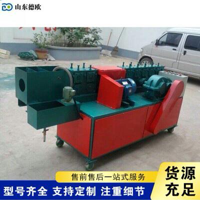 自动脚手架管除锈调直机 废旧钢管矫直喷漆机 金属型材刷漆除锈机