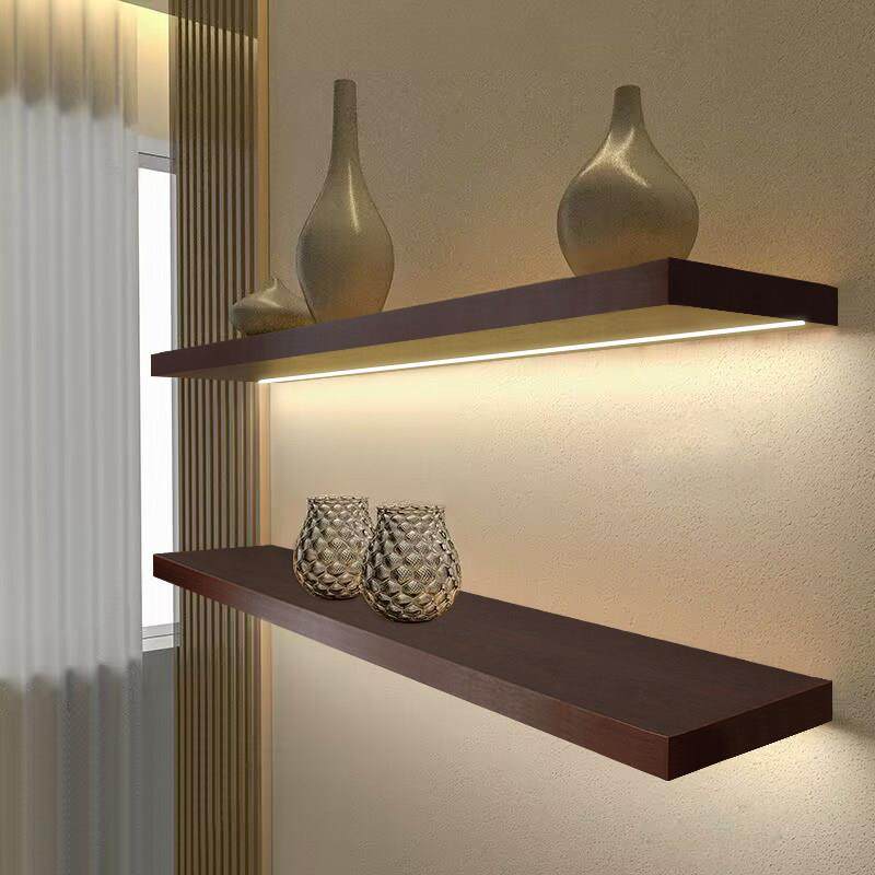 一字板隔板置物架发光墙上装饰架壁挂式带灯层板实木墙壁书架定制,住宅家具,搁板/置物架/家用陈列架,淘宝优惠券,粉丝福利购,淘宝优惠卷