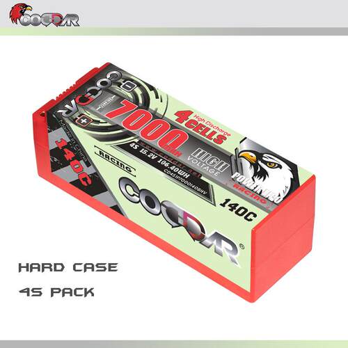 鹰氪CODDAR 7000MAH 4S 15.2V 140C HV 1/8越野RC遥控4WD车模LiHV