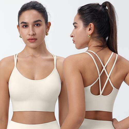 Solid Color soft high strength Women Fitness Bra Tight Sport