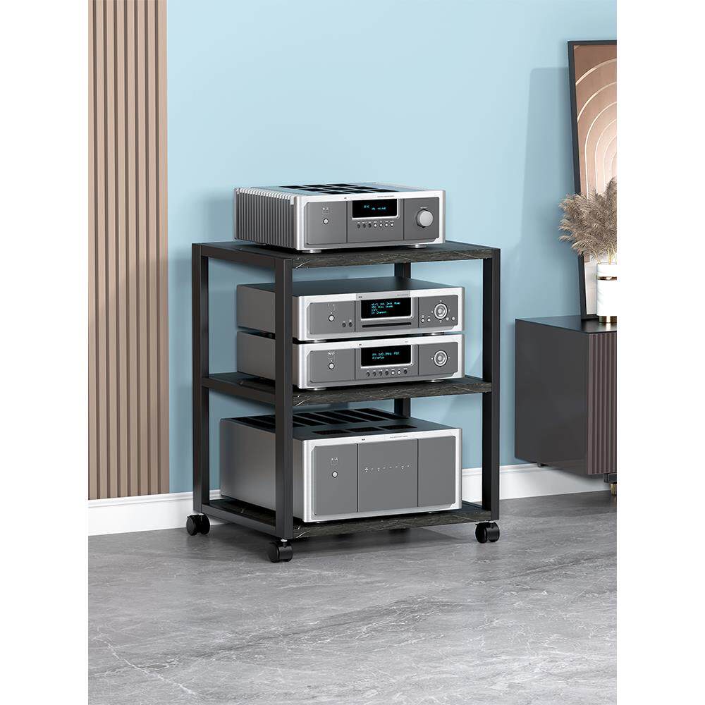 桦崟功放机 架 多层家用移动胆机支 架 多功能设备HIFI机 柜 音箱音响脚 架 子摆件饰品床笠拉车