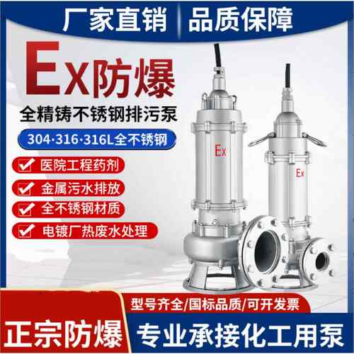 BW水Q全不锈钢LDL爆潜泵防EXDIICT4隔油爆型加站集水坑LNG站排污