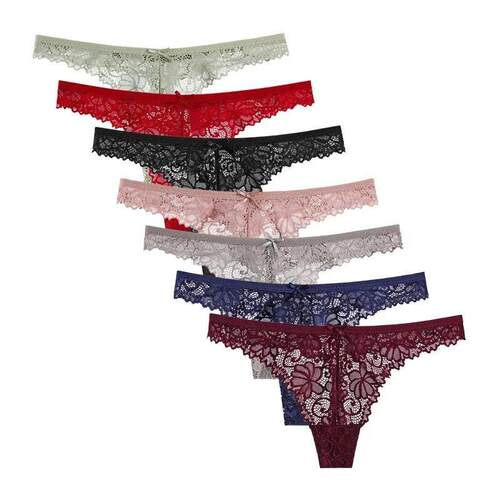 5 PCS/SET Sexy Women's Thongs Transparent Women Panties