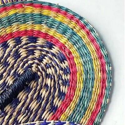 Nordic Seagrass Woven Fan Unique Hand-woven Seagrass Wall