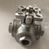 DN25 DN15 一寸 316 Q16四通球阀高平台不锈钢304