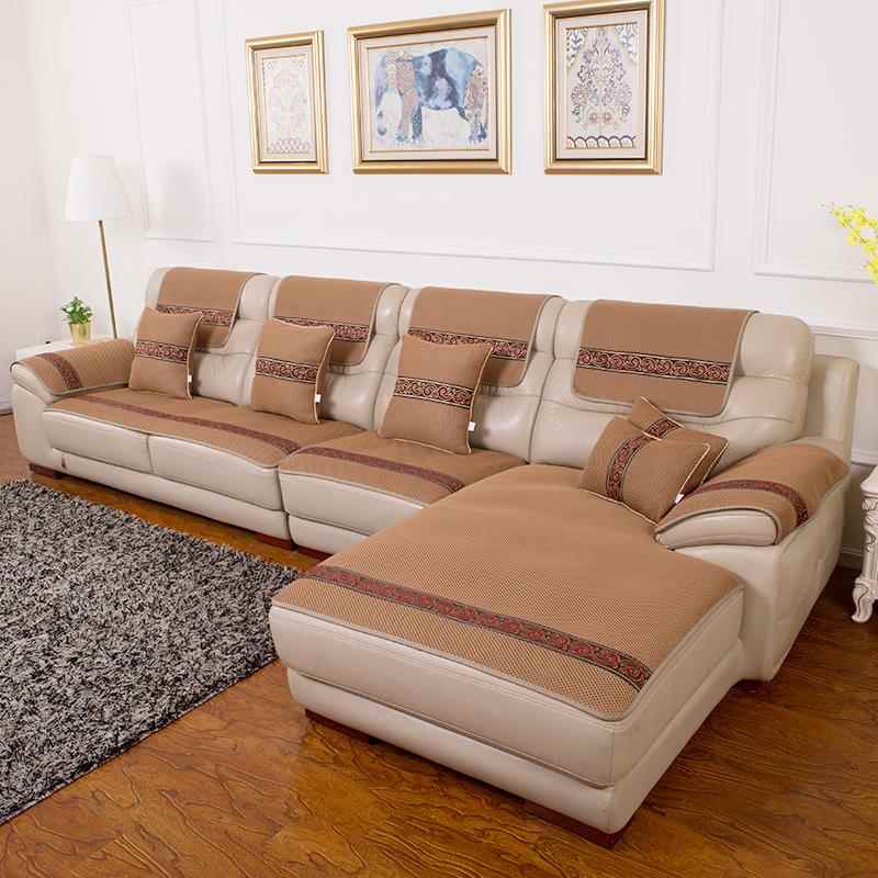 高档新真皮沙发垫发防滑坐垫款子欧式夏季冰丝四季通用沙盖套布罩