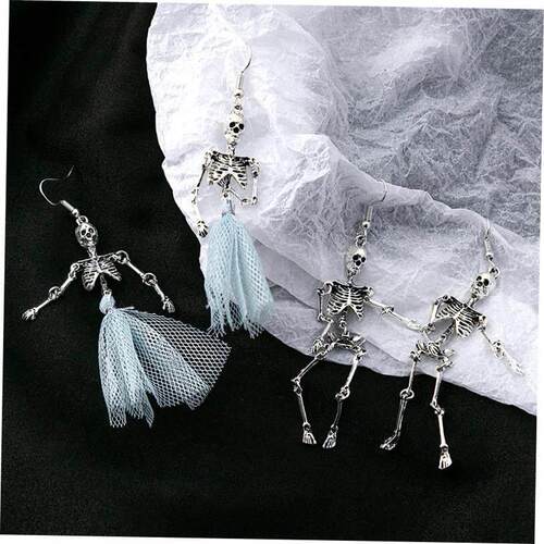 Halloween Skeleton Earrings and Earrings Female万圣节耳环