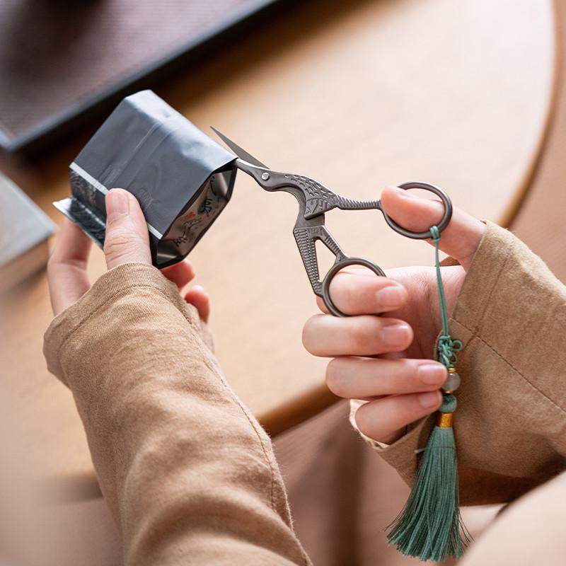 竹子泡茶取家用茶茶器简约手绘则茶则陶瓷茶具功夫配件办公室剪刀,餐饮具,茶具礼盒,淘宝优惠券,粉丝福利购,淘宝优惠卷