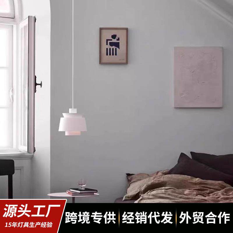 意式卧室床头吊灯可升降黑色吊线现代简约创意花蕾设计吊灯