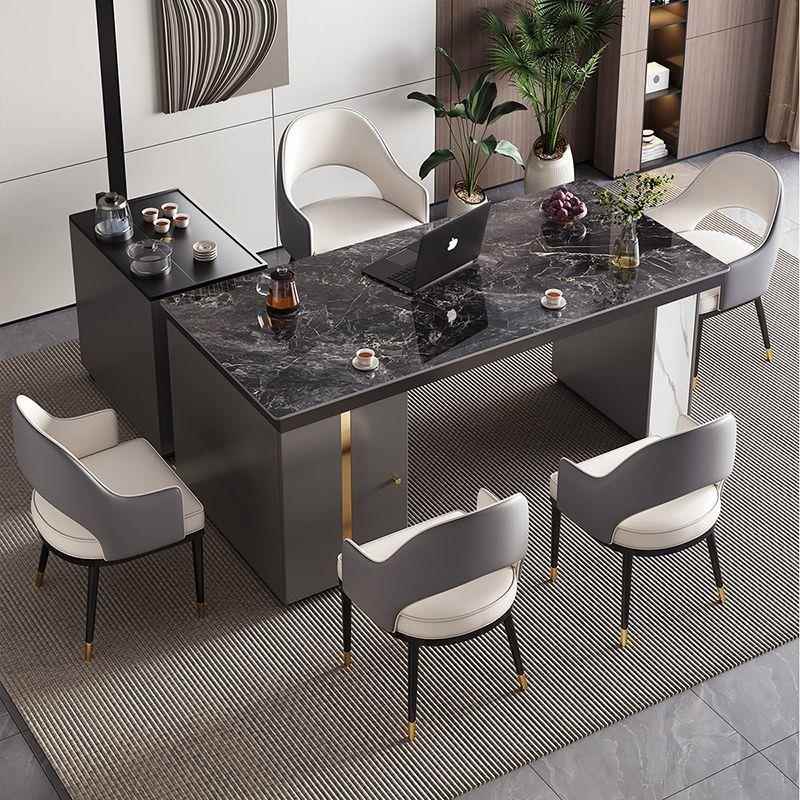 家VTO茶桌岩板一体轻奢现代简约办公用多功能台泡茶茶一整套意式