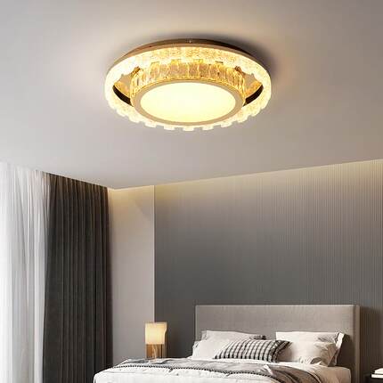 现代轻奢卧室吸顶灯圆形客厅灯意式极简大气书房阳台设计师全光谱