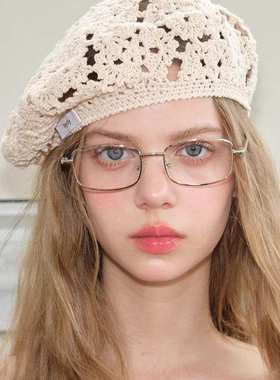 杰特31035欧美方形太阳镜时尚小框金属眼镜透明海洋片街拍墨镜