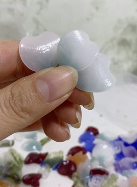 老料器花瓣汉服发簪天河石蓝渐变心形花瓣20片L-89