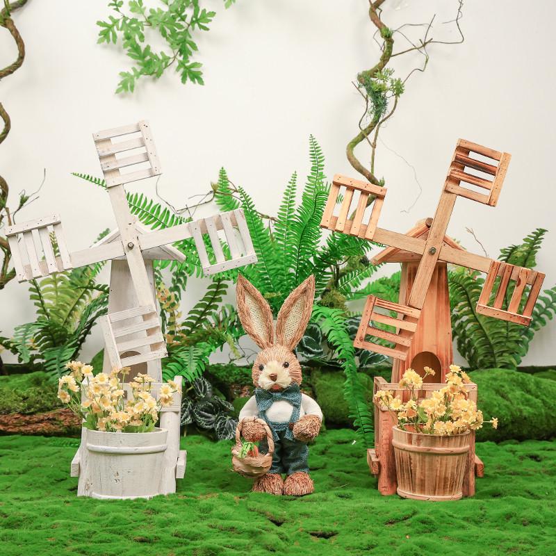 风车摆件户外庭院装饰摆设幼儿园微景观自然角田园风教室走廊布置