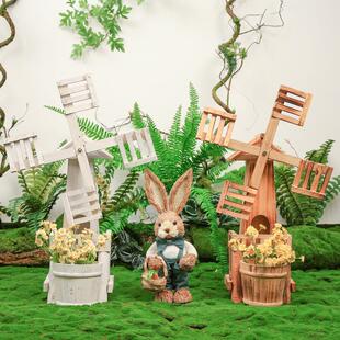 风车摆件户外庭院装饰摆设幼儿园微景观自然角田园风教室走廊布置