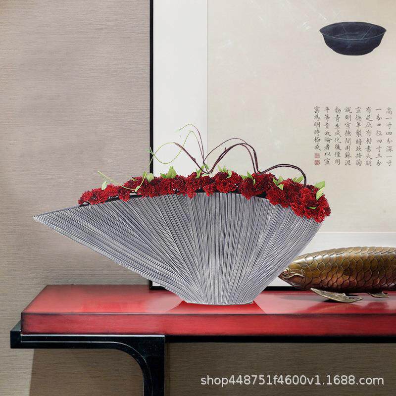 现代新中式红色果子仿真花摆件简约家居装饰品酒店前台客房工艺品