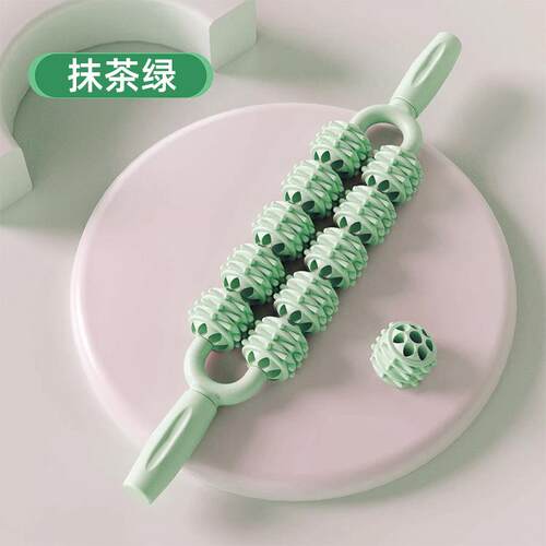 新款童双排小腿肌肉牙棒感统训练深肌肉放松滚轮棒醋长高狼按度摩