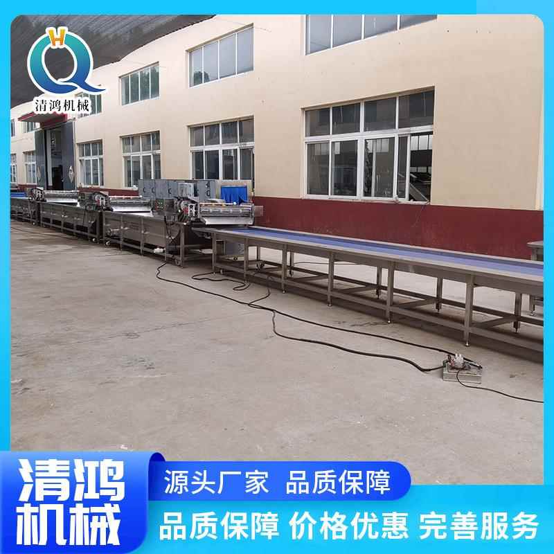 藕片藕带漂烫机 笋丝笋片蒸煮设备 即食土豆片加工漂烫流水线